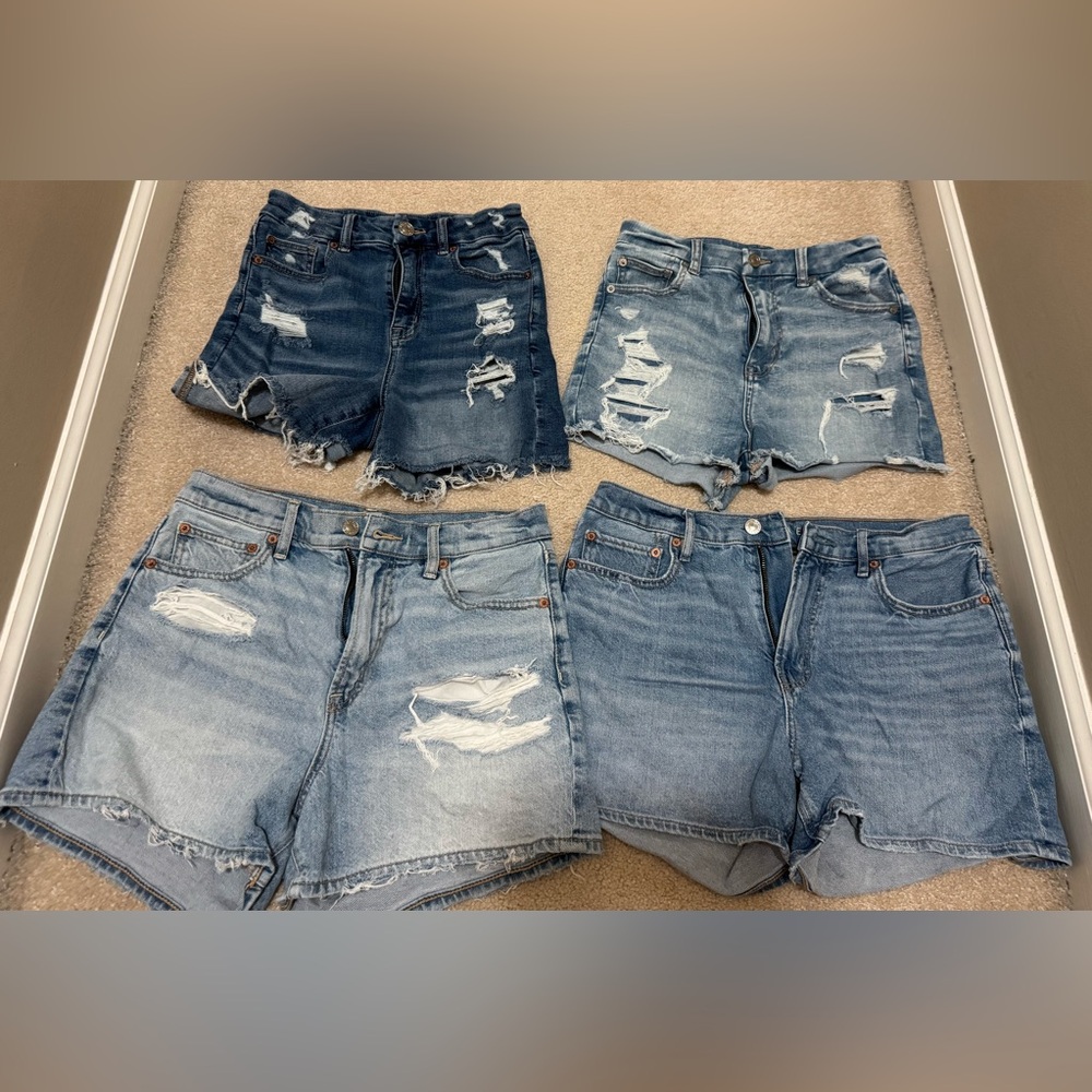 American Eagle Outfitters Ripped Blue Jean Shorts
